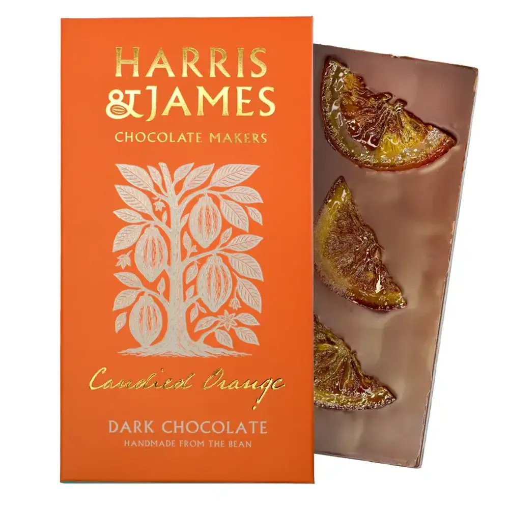 Harris & James Candied Orange Dark Chocolate 86g